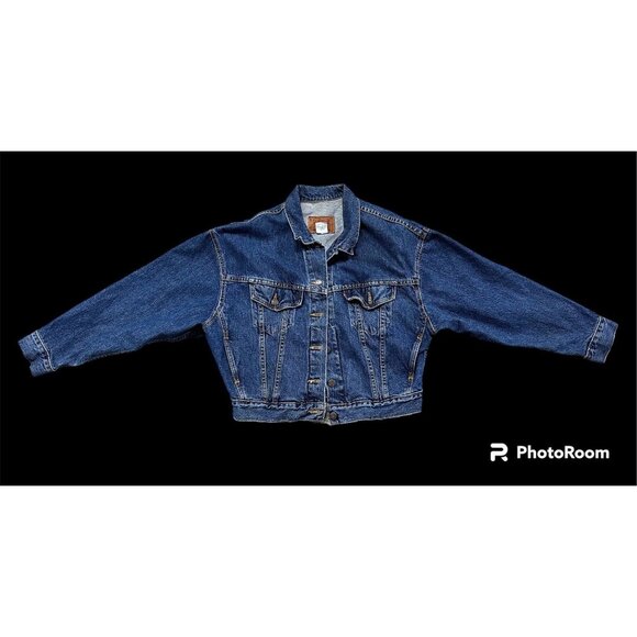 Vintage Levis Medium Jean Jacket Blue Denim Trucker Western Made In USA 1980s - Picture 2 of 10
